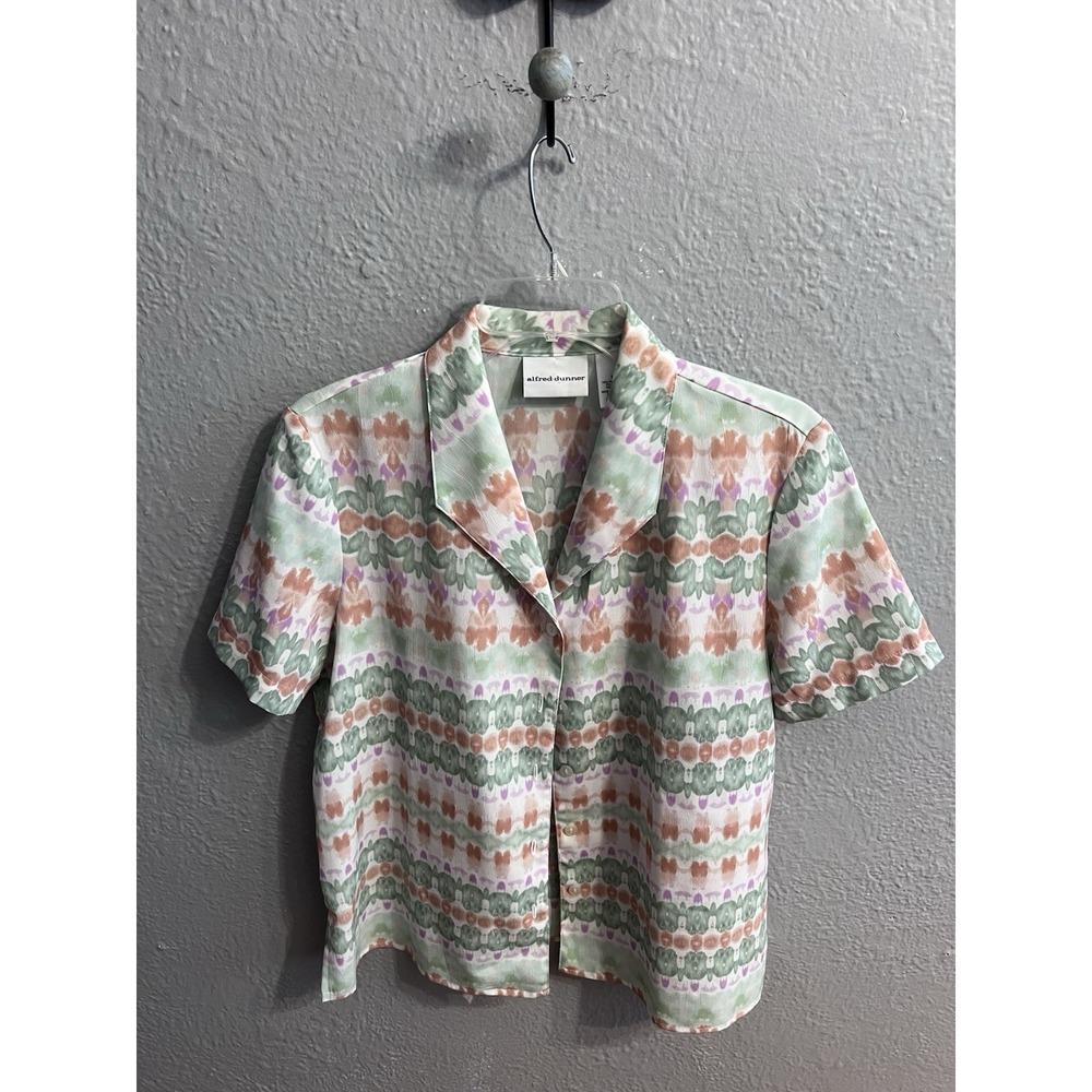 Alfred Dunner Short Sleeve Shirt‎ Button-up Women's Size 10